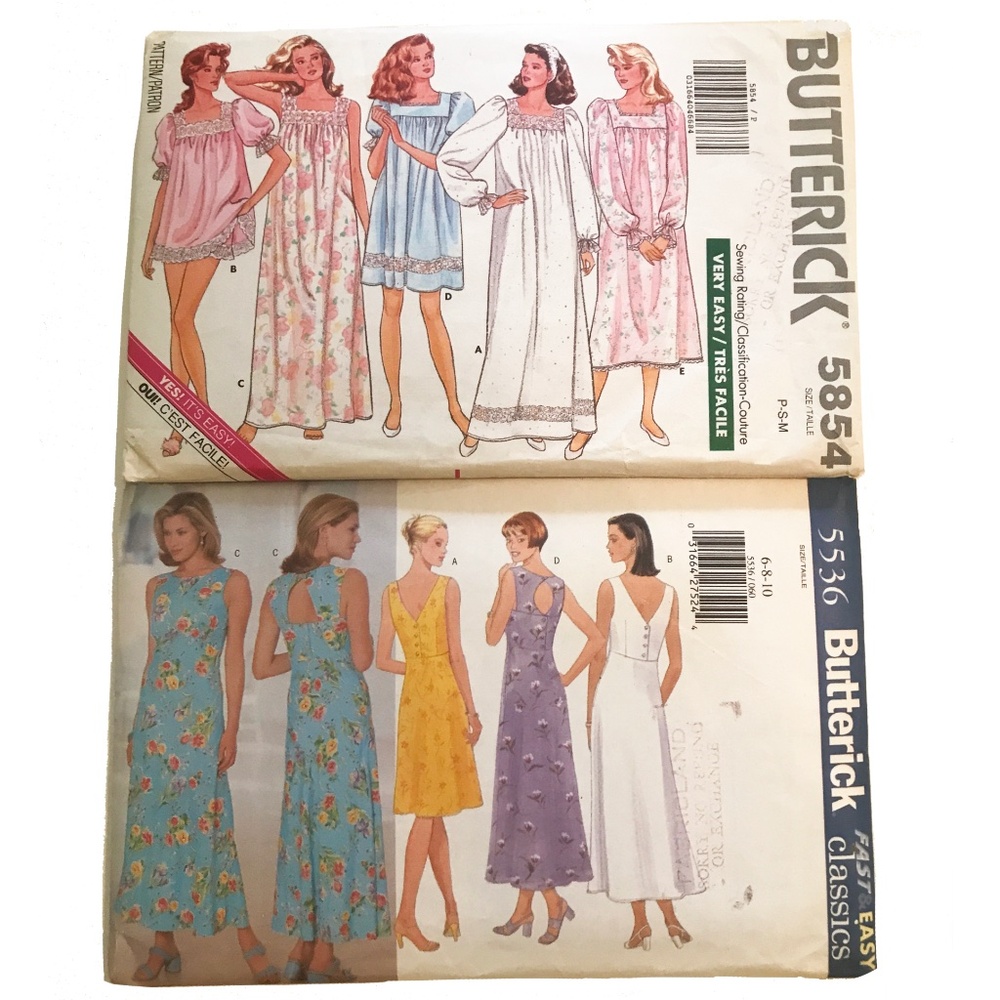 Butterick Nightgown & Dress Patterns